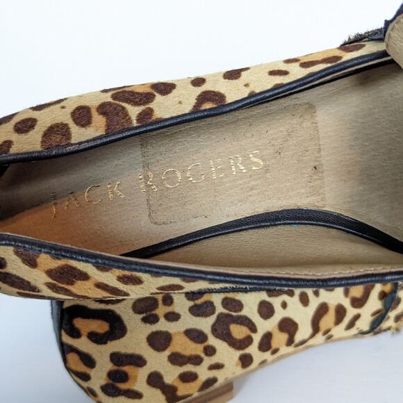Jack Rogers Holly Leopard Print Haircalf Loafers Size 5 - Picture 9 of 10
